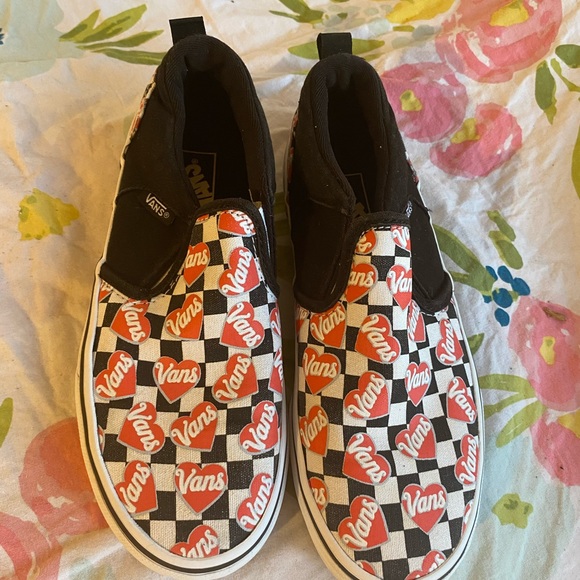 Vans Other - Vans Asher Checkerboard with Hearts